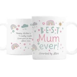 Personalised Best Ever Rainbows & Sunshine Mug>Temptation Gifts Outlet