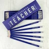 Personalised Best Teacher Ever Box And 12 Blue Hb Pencils>Temptation Gifts Cheap