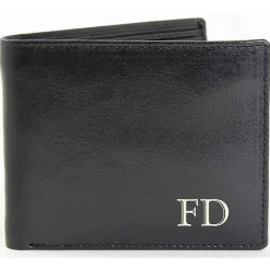 Personalised Black Initials Wallet>Temptation Gifts Cheap