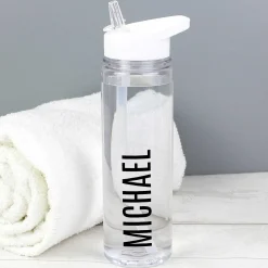 Personalised Black Letter Water Bottle><noscript><img width=