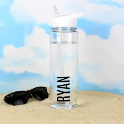 Personalised Black Letter Water Bottle><noscript><img width=