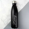 Personalised Black Metal Insulated Drinks Bottle>Temptation Gifts Fashion