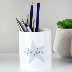 Personalised Blue Star Ceramic Storage Pot><noscript><img width=