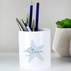 Personalised Blue Star Ceramic Storage Pot><noscript><img width=