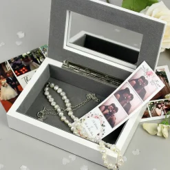 Personalised Botanical Butterfly Wooden Jewellery Box><noscript><img width=