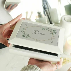 Personalised Botanical Butterfly Wooden Jewellery Box><noscript><img width=