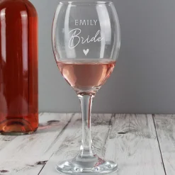 Personalised Bride Wine Glass><noscript><img width=