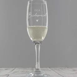 Personalised Bridesmaid Flute Glass>Temptation Gifts New