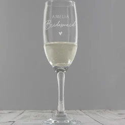 Personalised Bridesmaid Flute Glass><noscript><img width=