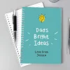 Personalised 'Bright Ideas' A5 Notebook>Temptation Gifts Cheap