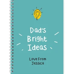 Personalised 'Bright Ideas' A5 Notebook>Temptation Gifts Cheap