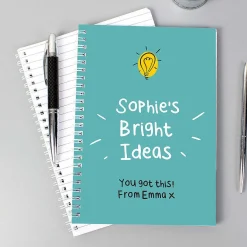 Personalised 'Bright Ideas' A5 Notebook><noscript><img width=