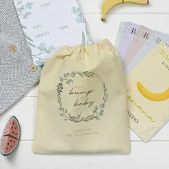 Personalised Bump To Baby Milestone Cards In Drawstring Bag>Temptation Gifts Store