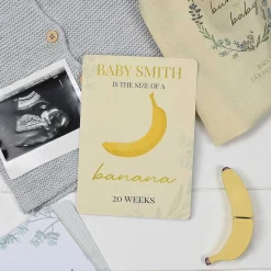 Personalised Bump To Baby Milestone Cards In Drawstring Bag><noscript><img width=