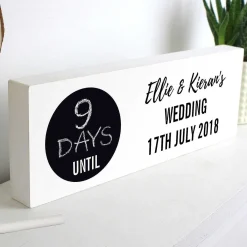 Personalised Classic Countdown Wooden Block Sign><noscript><img width=