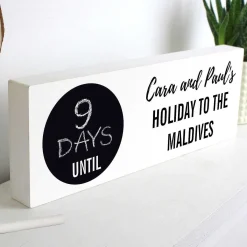 Personalised Classic Countdown Wooden Block Sign><noscript><img width=