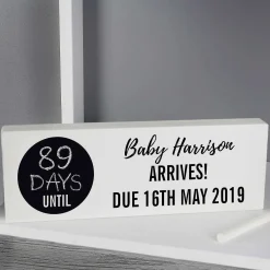 Personalised Classic Countdown Wooden Block Sign><noscript><img width=