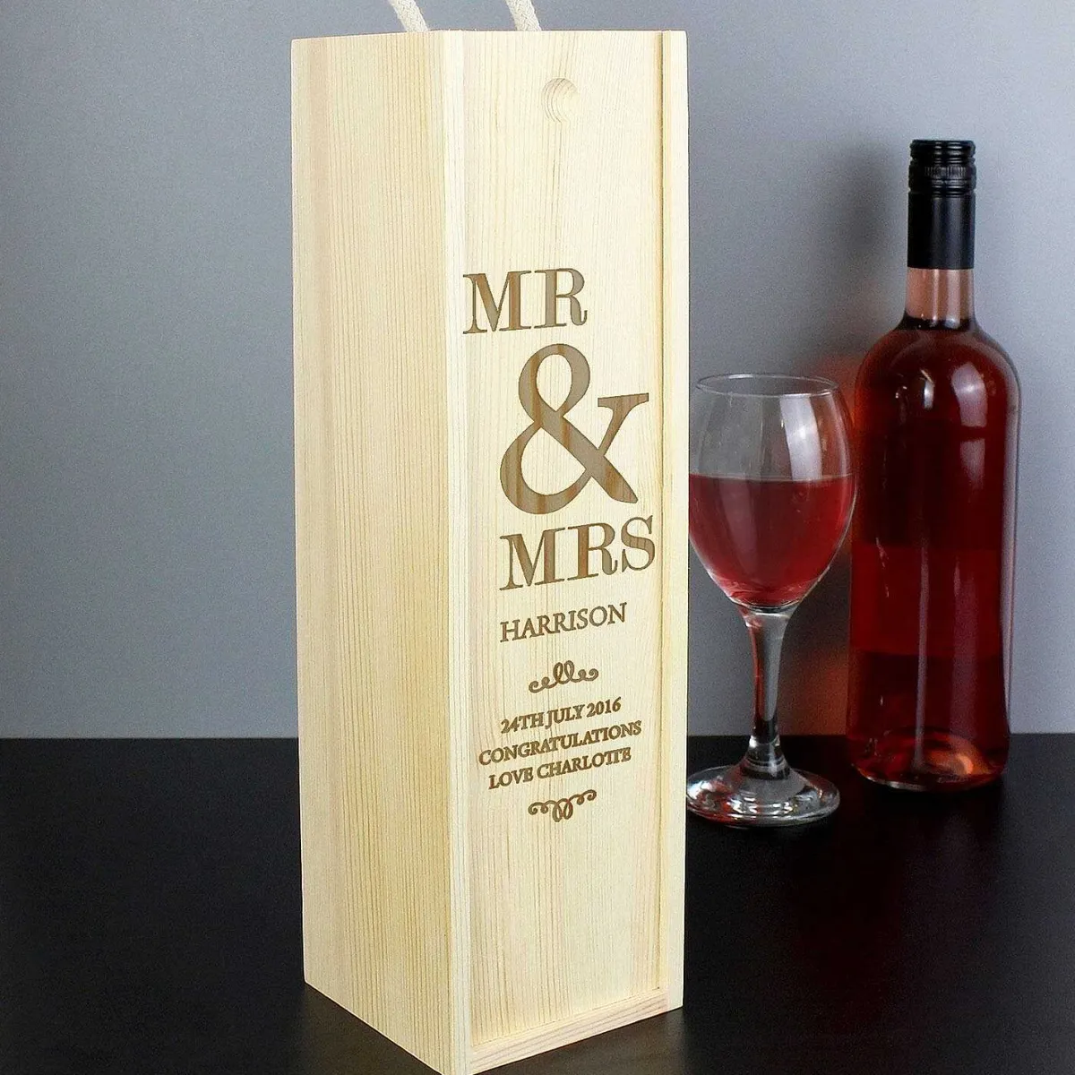 Personalised Couples Bottle Presentation Box>Temptation Gifts Clearance