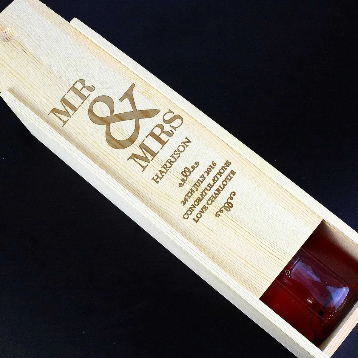 Personalised Couples Bottle Presentation Box>Temptation Gifts Clearance