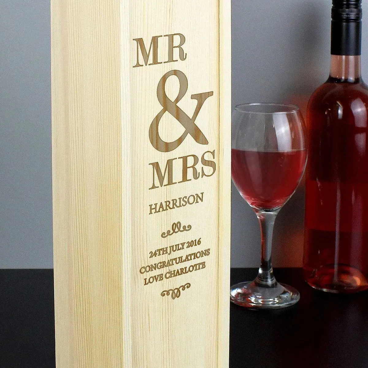 Personalised Couples Bottle Presentation Box>Temptation Gifts Clearance
