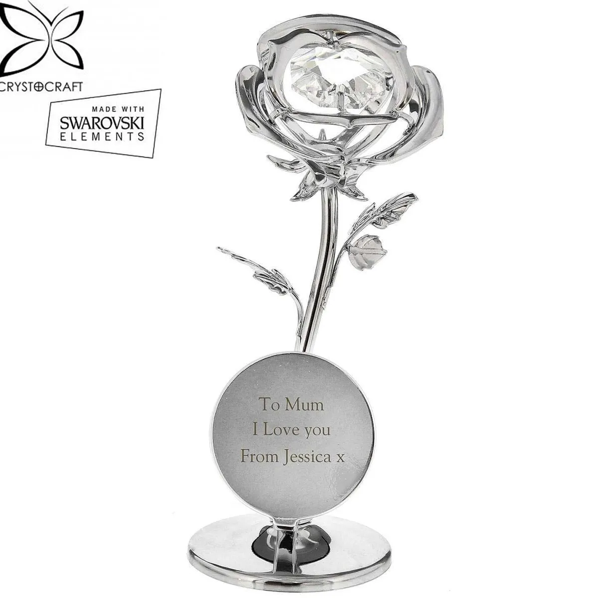 Personalised Crystocraft Rose Ornament>Temptation Gifts Cheap
