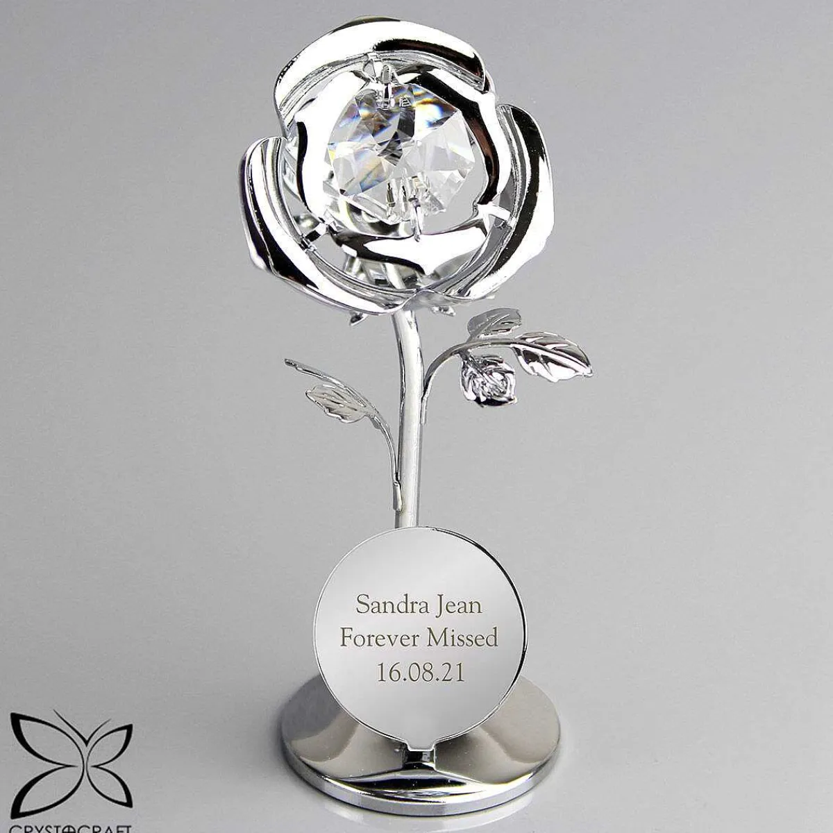 Personalised Crystocraft Rose Ornament>Temptation Gifts Cheap