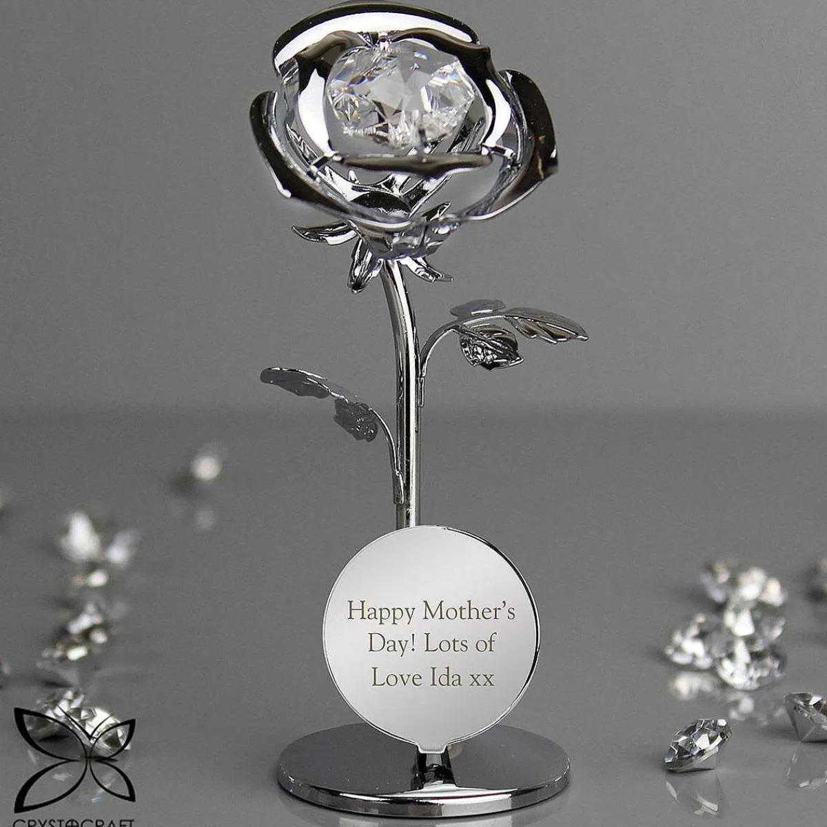 Personalised Crystocraft Rose Ornament>Temptation Gifts Cheap
