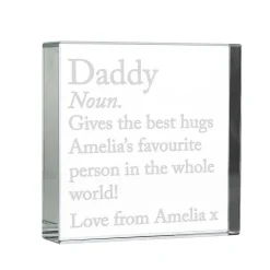 Personalised 'Dictionary Definition' Large Crystal Token>Temptation Gifts Best