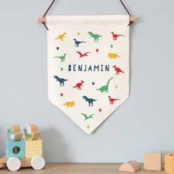Personalised 'Dinosaur' Hanging Banner>Temptation Gifts Best Sale