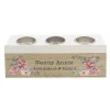 Personalised Floral Watercolour Triple Tealight Holder>Temptation Gifts Best
