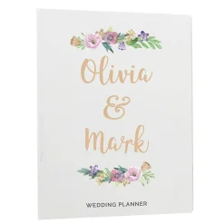 Personalised Floral Watercolour Wedding Planner>Temptation Gifts Online