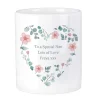 Personalised 'Free Text' Floral Heart Ceramic Storage Pot>Temptation Gifts Best