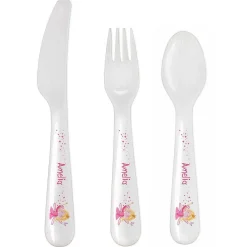 Personalised Garden Fairy 3 Piece Plastic Cutlery Set>Temptation Gifts Best