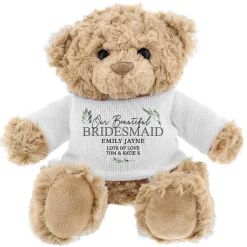 Personalised Geometric Leaf Teddy Bear>Temptation Gifts Cheap