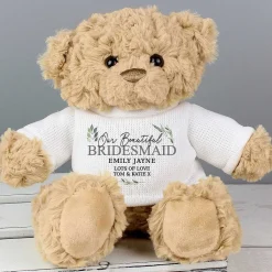 Personalised Geometric Leaf Teddy Bear><noscript><img width=