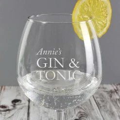 Personalised Gin & Tonic Balloon Glass><noscript><img width=