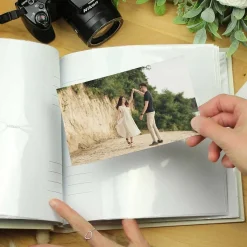 Personalised Gold Heart Couples Square Photo Album><noscript><img width=