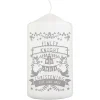 Personalised Grey Papercut Style Pillar Candle>Temptation Gifts Cheap