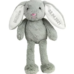 Personalised Grey Plush Bunny>Temptation Gifts Clearance