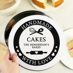 Personalised 'Handmade With Love' Cake Tin><noscript><img width=