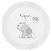 Personalised Hessian Elephant Plastic Plate>Temptation Gifts Sale