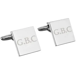 Personalised Initials Square Cufflinks>Temptation Gifts Cheap