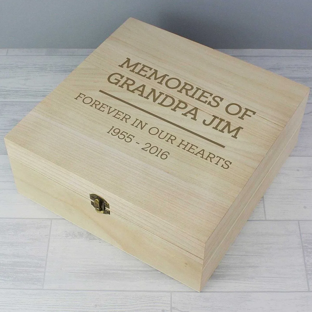 Personalised Large Wooden Keepsake Box>Temptation Gifts Best Sale