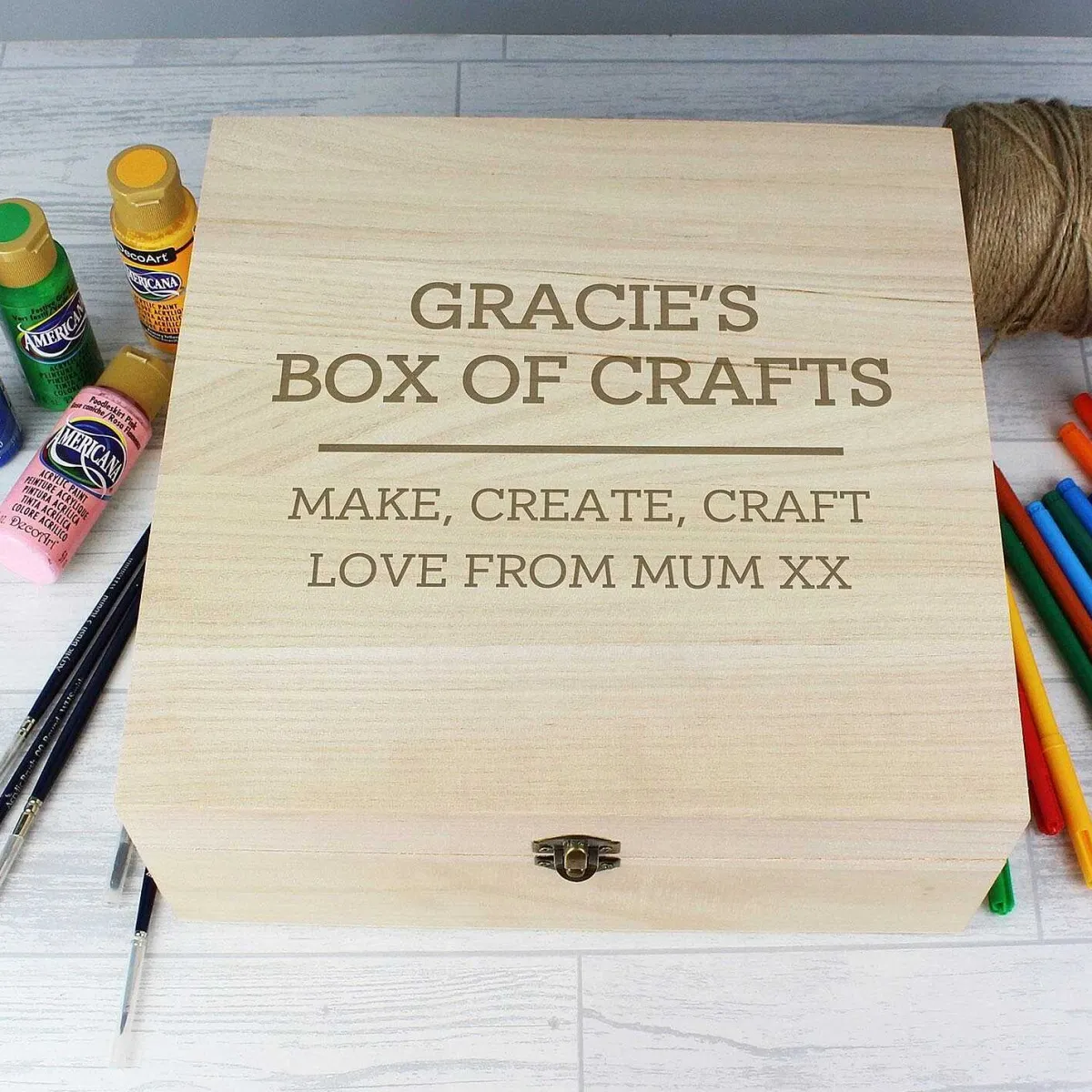 Personalised Large Wooden Keepsake Box>Temptation Gifts Best Sale