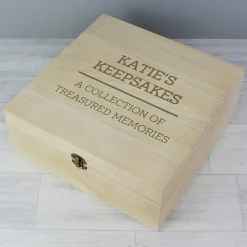 Personalised Large Wooden Keepsake Box><noscript><img width=