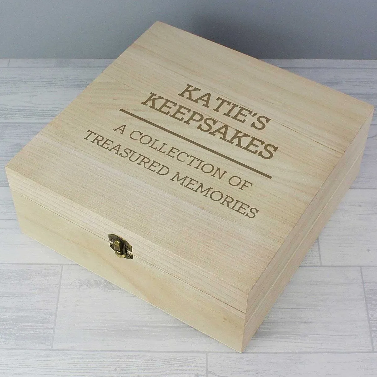 Personalised Large Wooden Keepsake Box>Temptation Gifts Best Sale