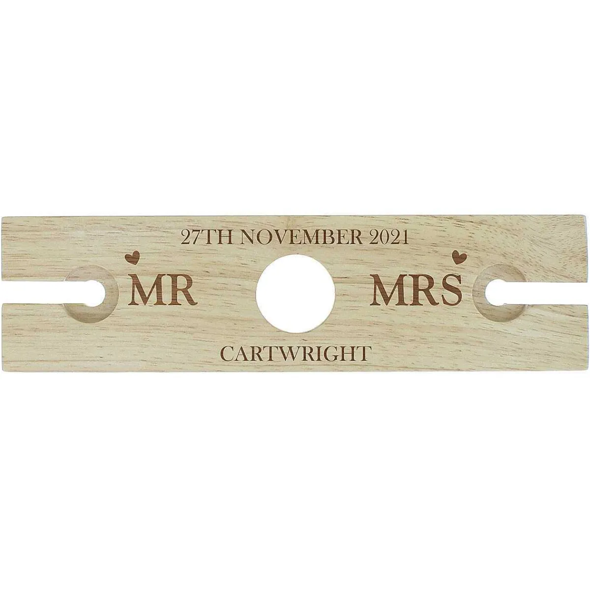 Personalised Married Couple Wine Glass & Bottle Butler>Temptation Gifts Store