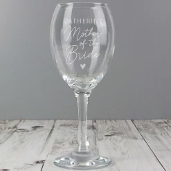 Personalised Mother Of The Bride Wine Glass><noscript><img width=