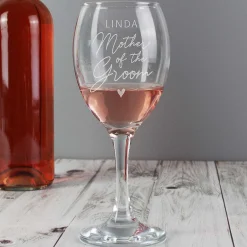 Personalised Mother Of The Groom Wine Glass>Temptation Gifts Outlet