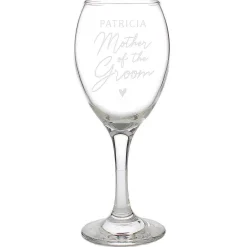 Personalised Mother Of The Groom Wine Glass>Temptation Gifts Outlet